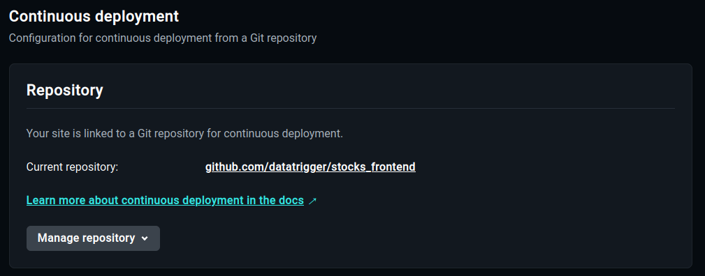 Netlify continuous deployment